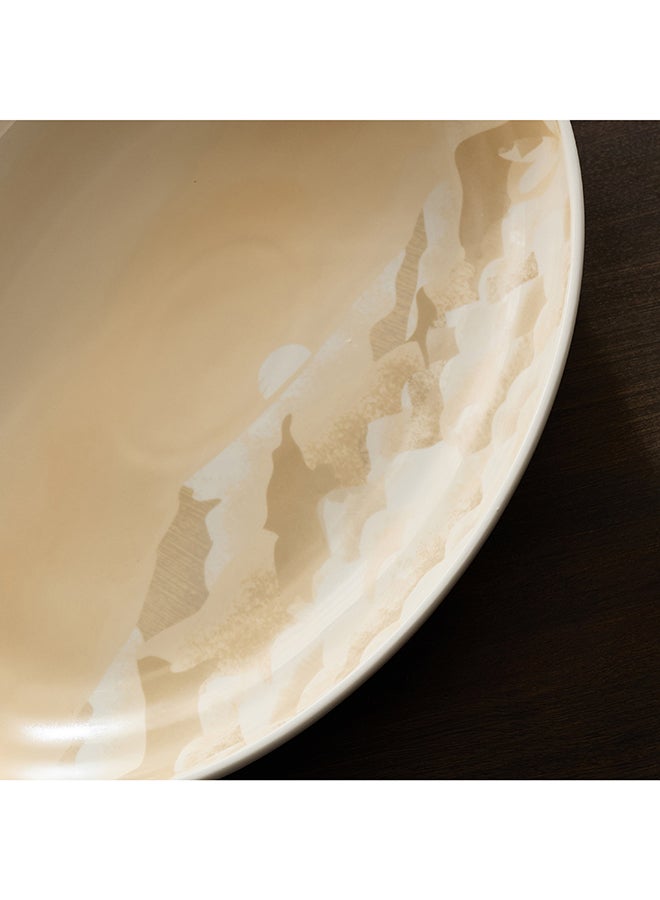 Home Box Sahra Serving Platter, Beige, 35cm - Image 3